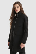 Pequea long jacket in stretch jersey