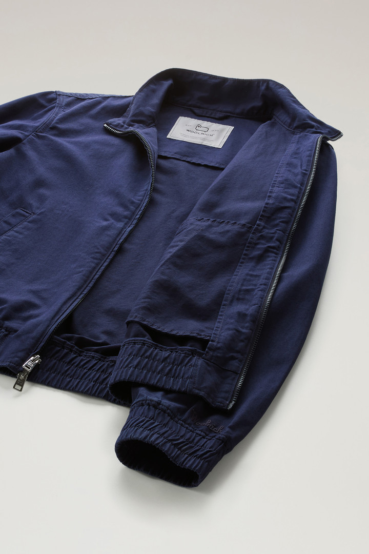 Bomber Jacket in Cotton-Linen Blend Blue photo 8 | Woolrich