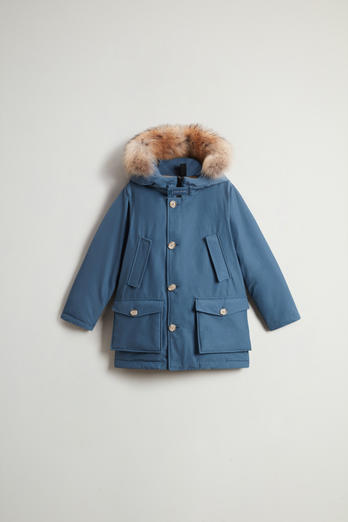 Arctic Parka en Ramar Cloth pour garçon avec fourrure amovible Bleu | Woolrich