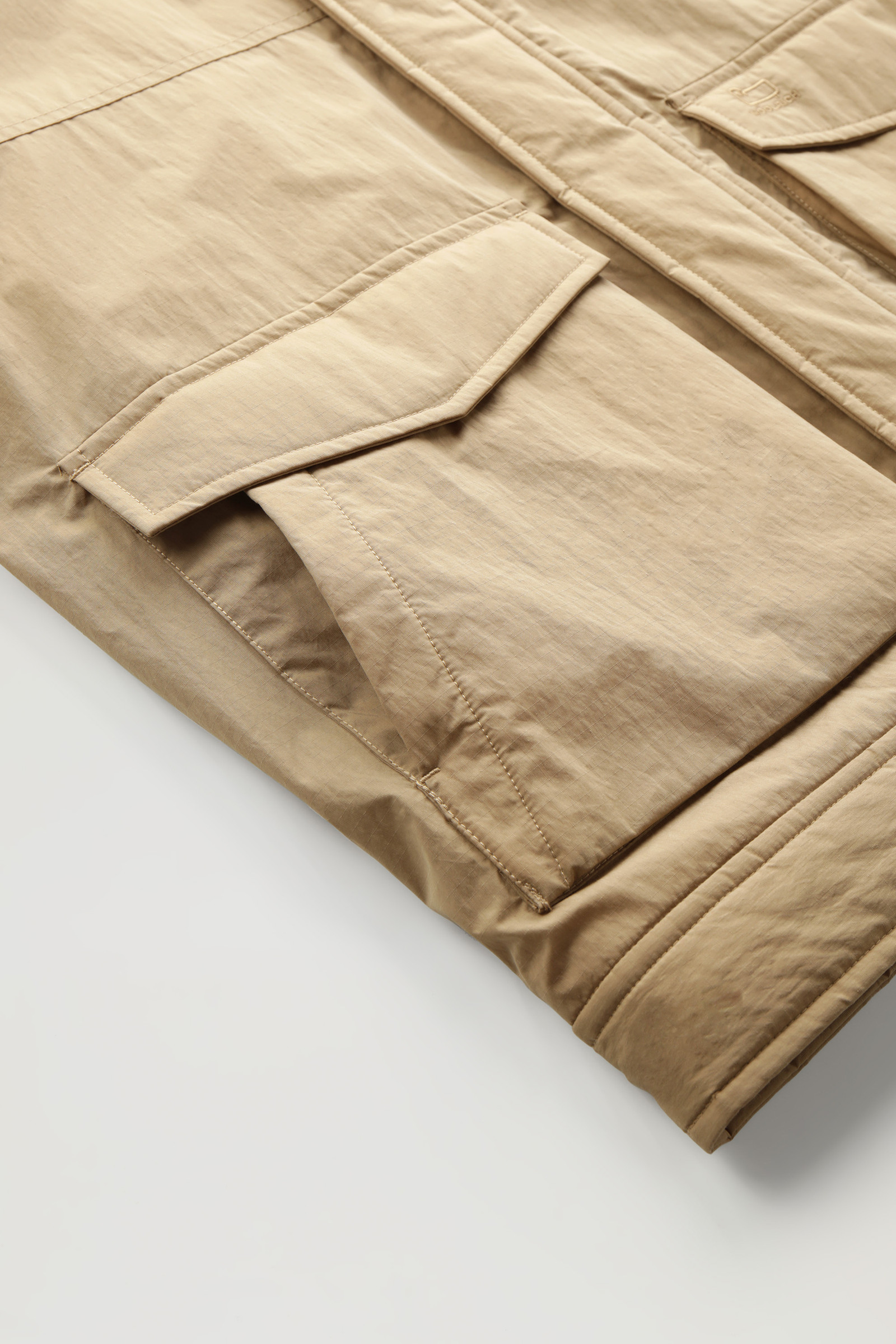 Ripstop Trucker Jacket with Sherpa Wool Lining Beige photo 8 | Woolrich