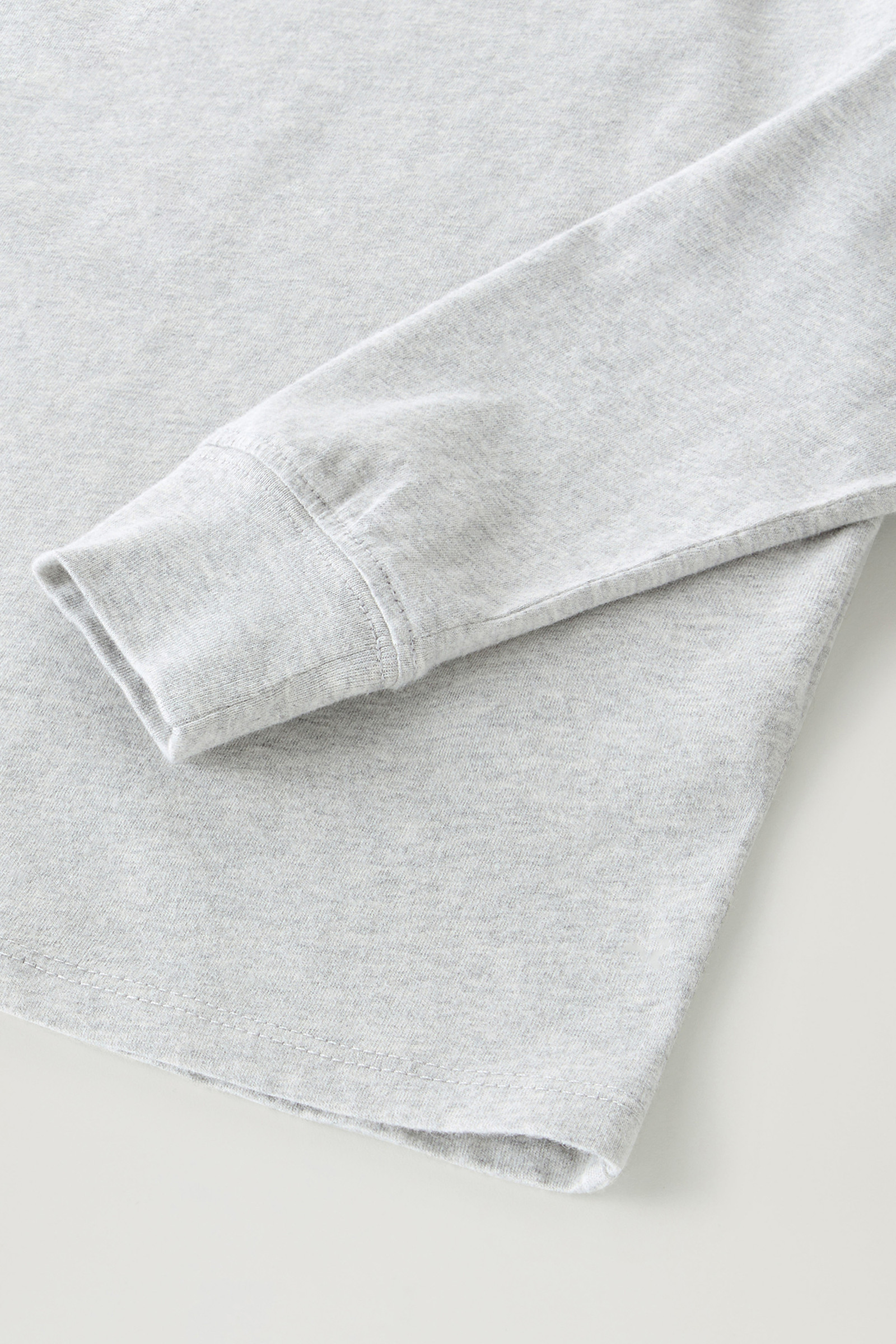 T-shirt met lange mouwen voor jongens van zuiver katoen grey photo 4 | Woolrich