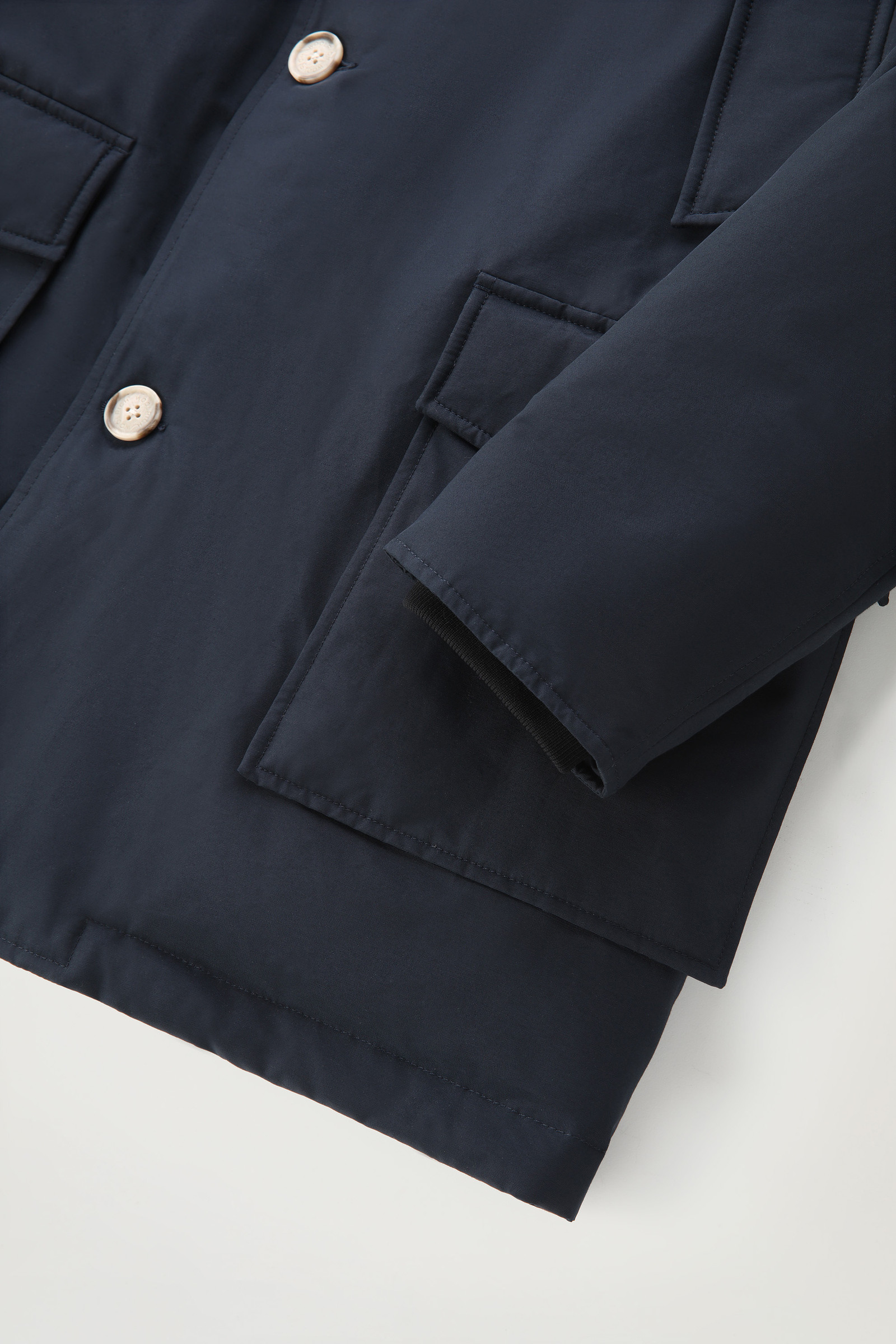 Arctic Parka in Ramar Cloth with Detachable Fur Blue photo 8 | Woolrich