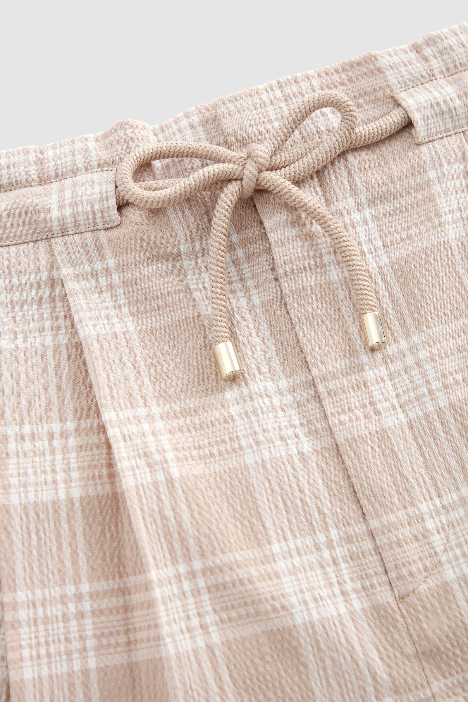Pantalones cortos de algodón Seersucker beige photo 5 | Woolrich