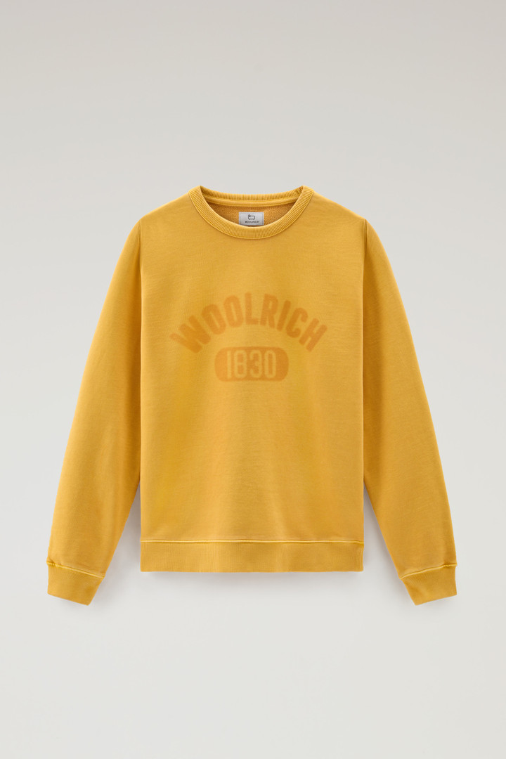 Sweatshirt mit Rundhalsausschnitt 1830 aus reiner Baumwolle Gelb photo 5 | Woolrich