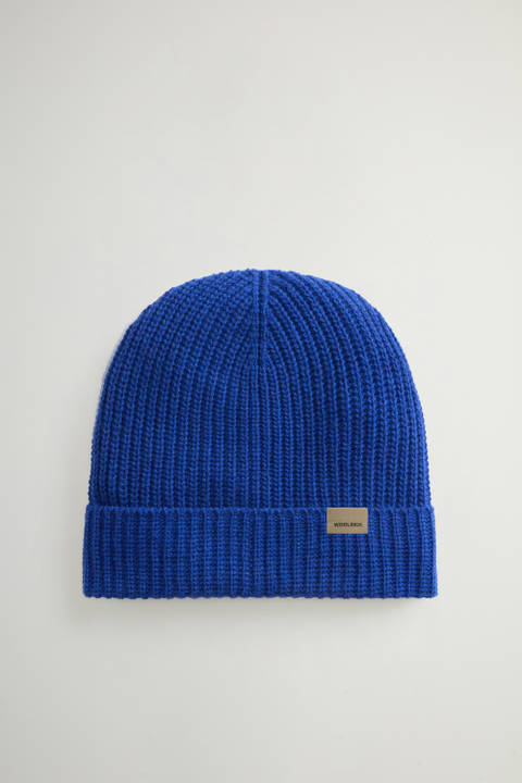 Beanie aus Merino-Schurwollmischung Blau | Woolrich