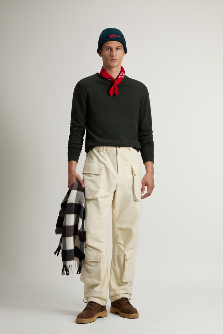 Pure Wool Crewneck Sweater Green photo 2 | Woolrich