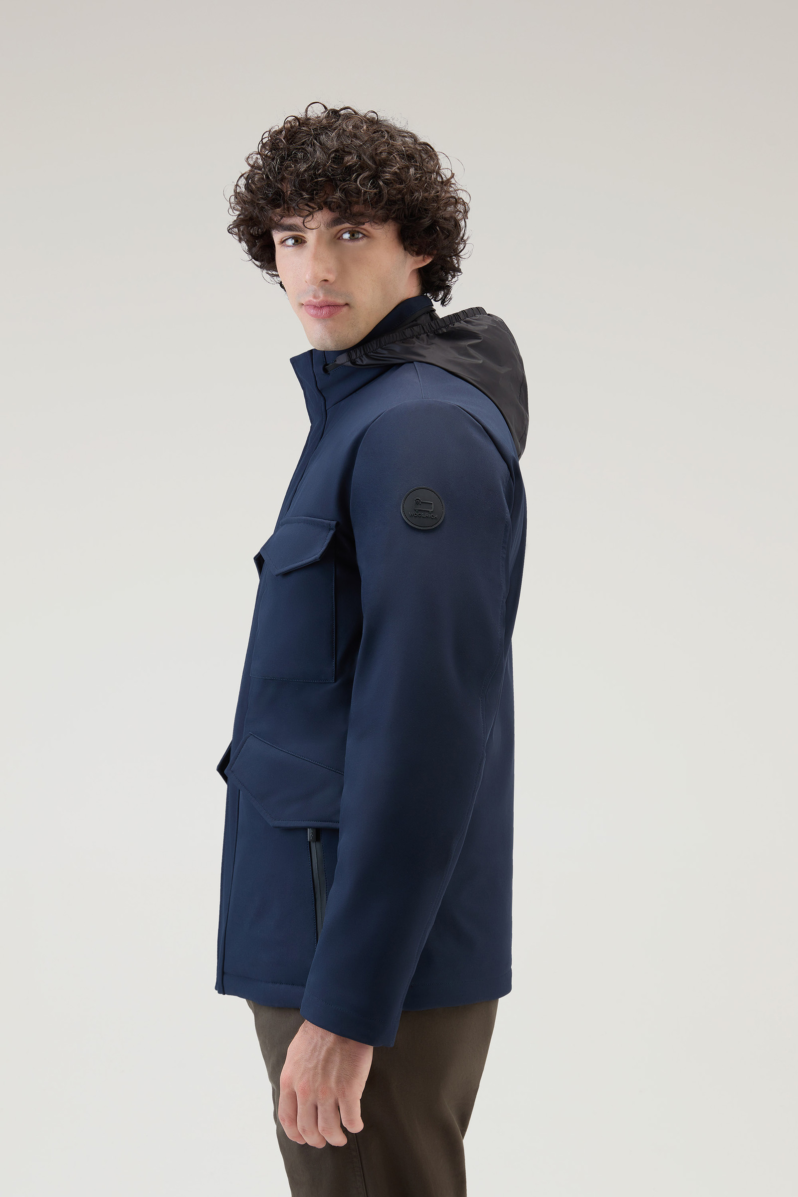 Field Jacket in Tech Softshell Blue photo 4 | Woolrich