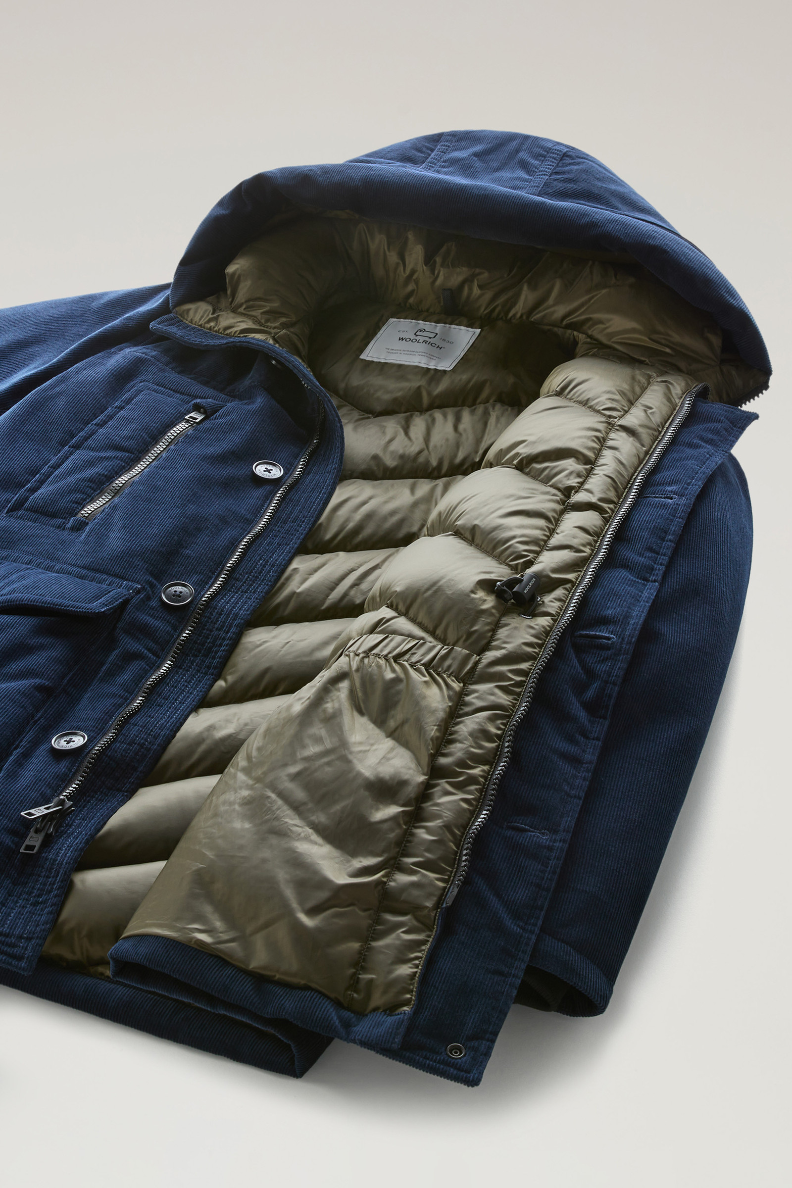 Corduroy Arctic Parka Evolution Blue | Woolrich CH