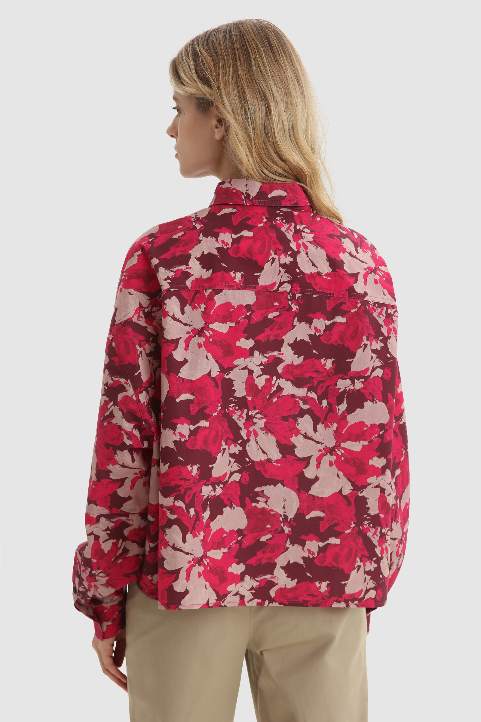 Wilderness Shirt in Cotton Poplin Red photo 3 | Woolrich