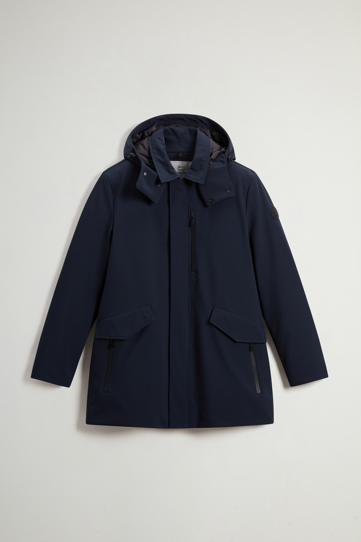 Barrow Mac Coat in Tech Softshell Blue photo 6 | Woolrich