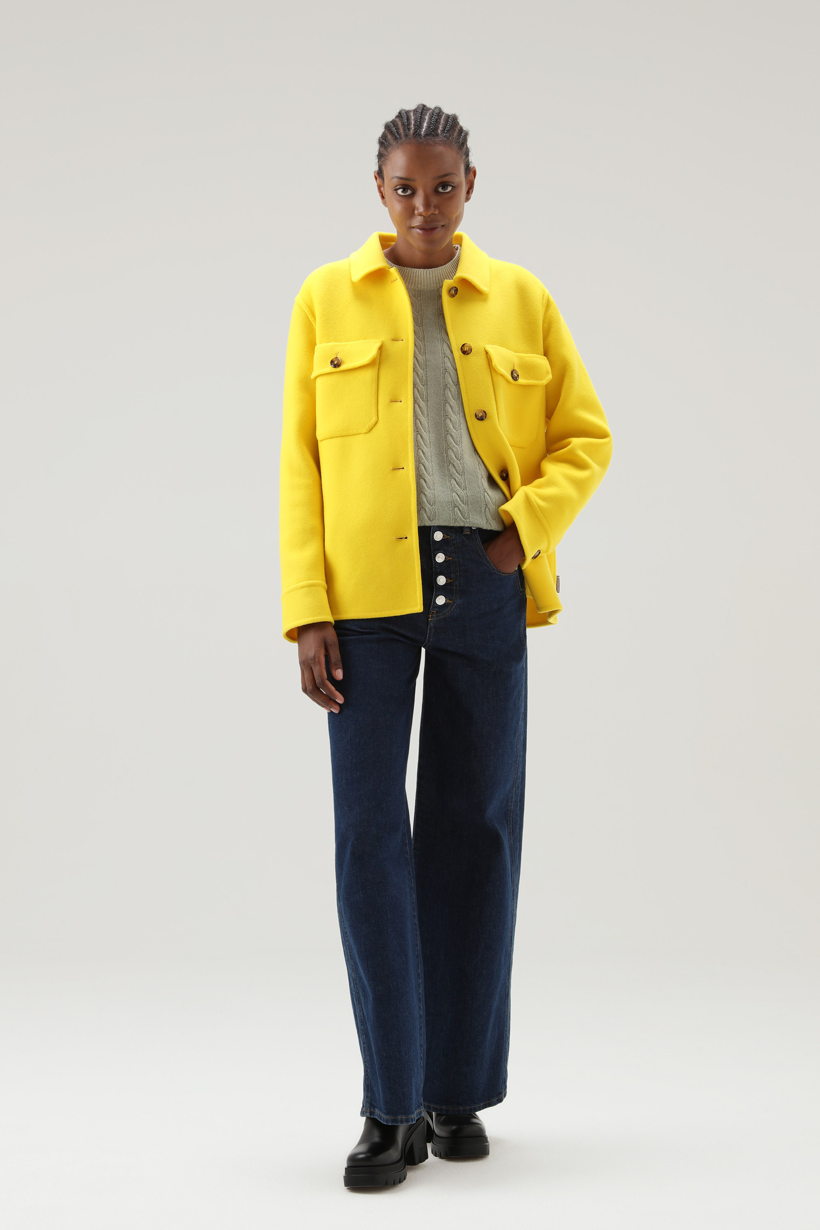 Manteco Virgin Double Wool Overshirt Yellow photo 2 | Woolrich