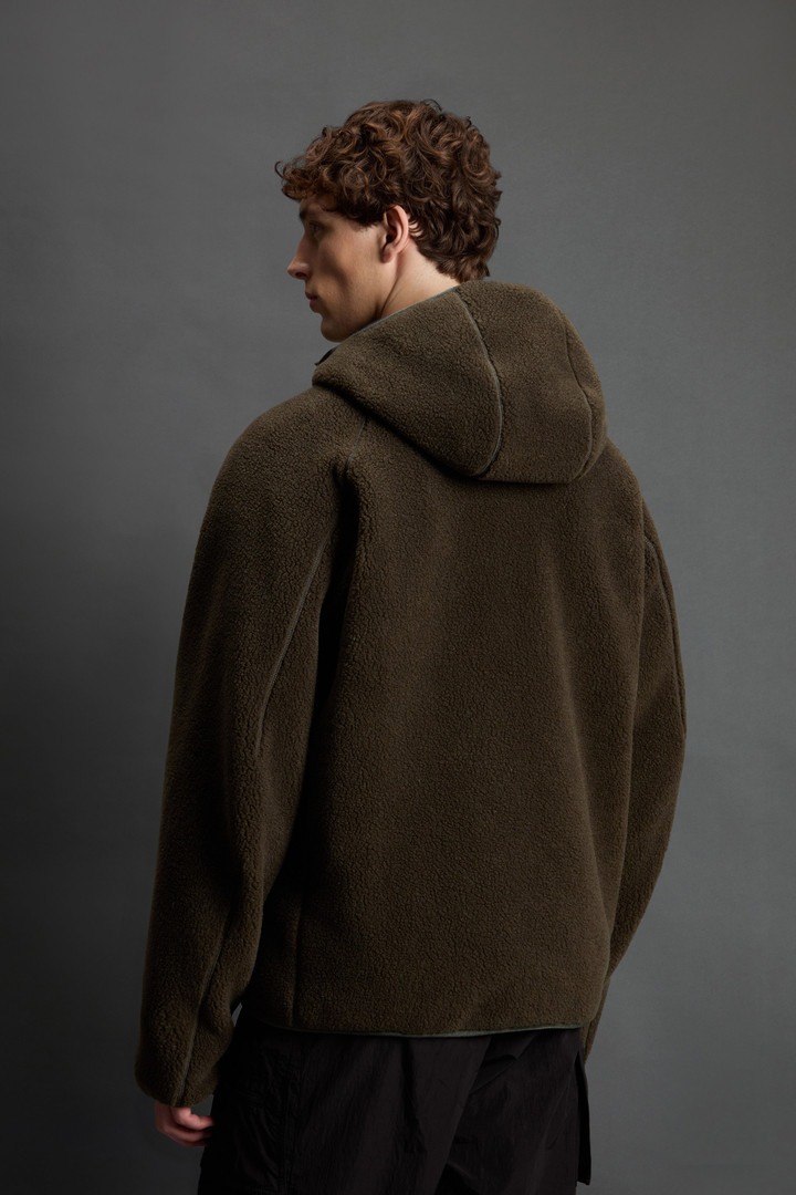 Hybrid-Kapuzenjacke mit durchgehendem Reißverschluss Grün photo 5 | Woolrich