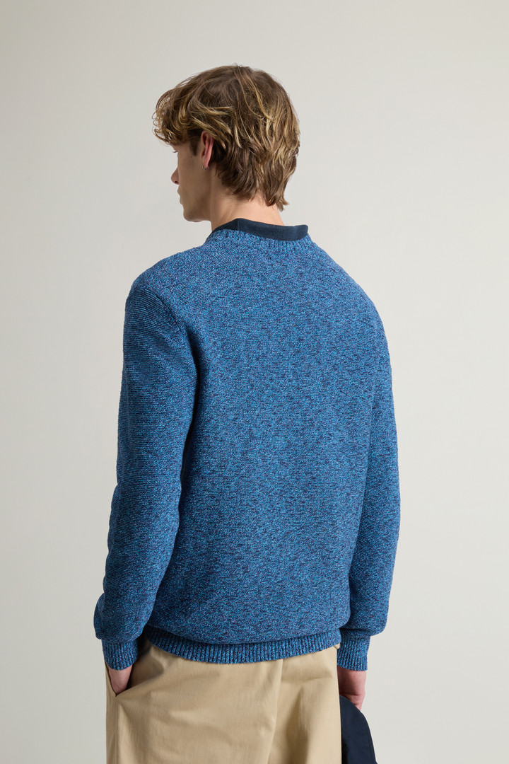 Crewneck Cotton-Blend Sweater Blue photo 3 | Woolrich