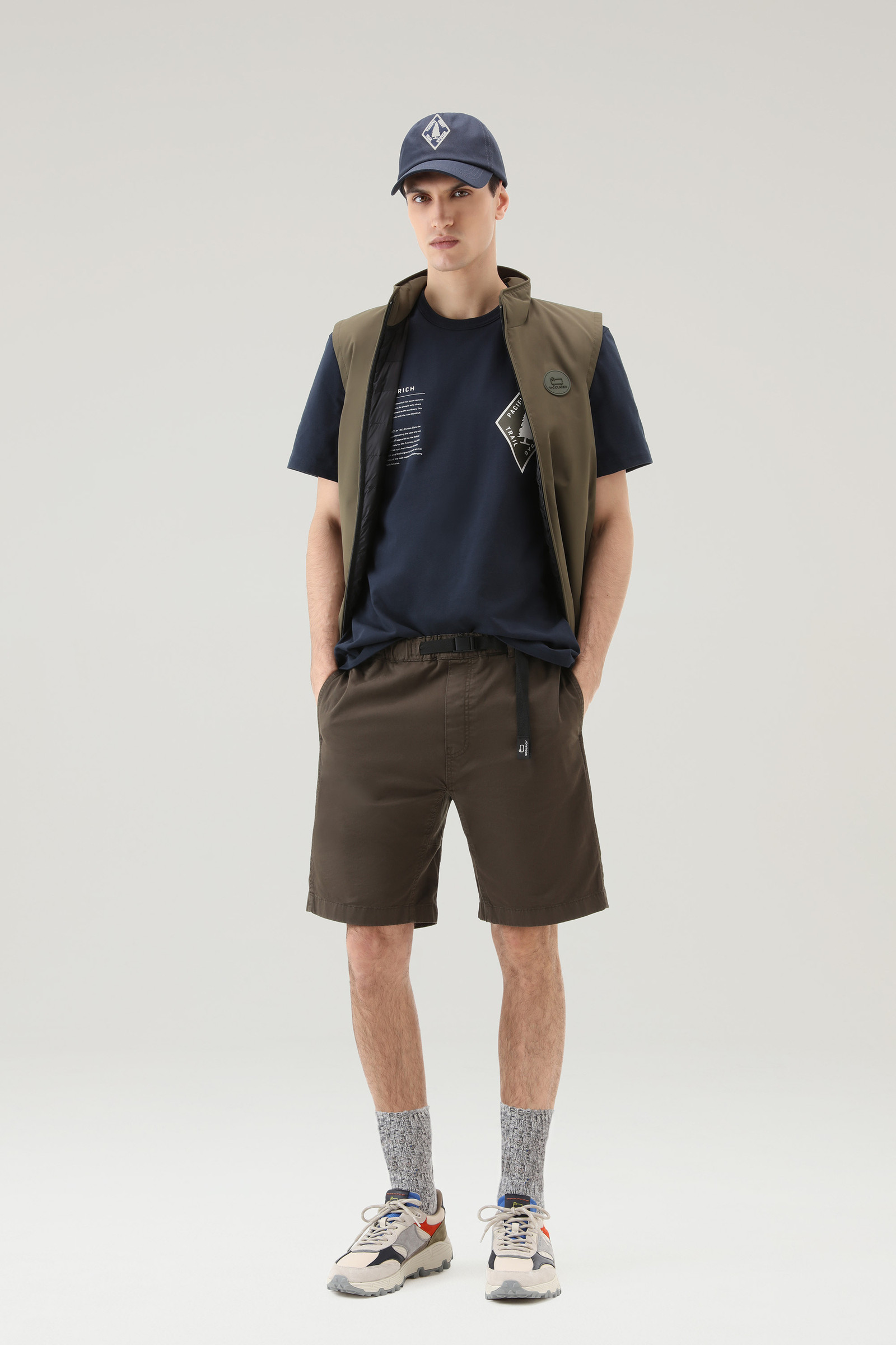 T-shirt U.S. Trails aus reiner Baumwolle blau photo 2 | Woolrich