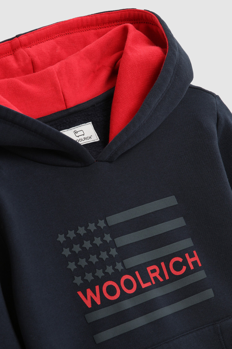 Sweat à capuche en coton doux avec drapeau pour garçon