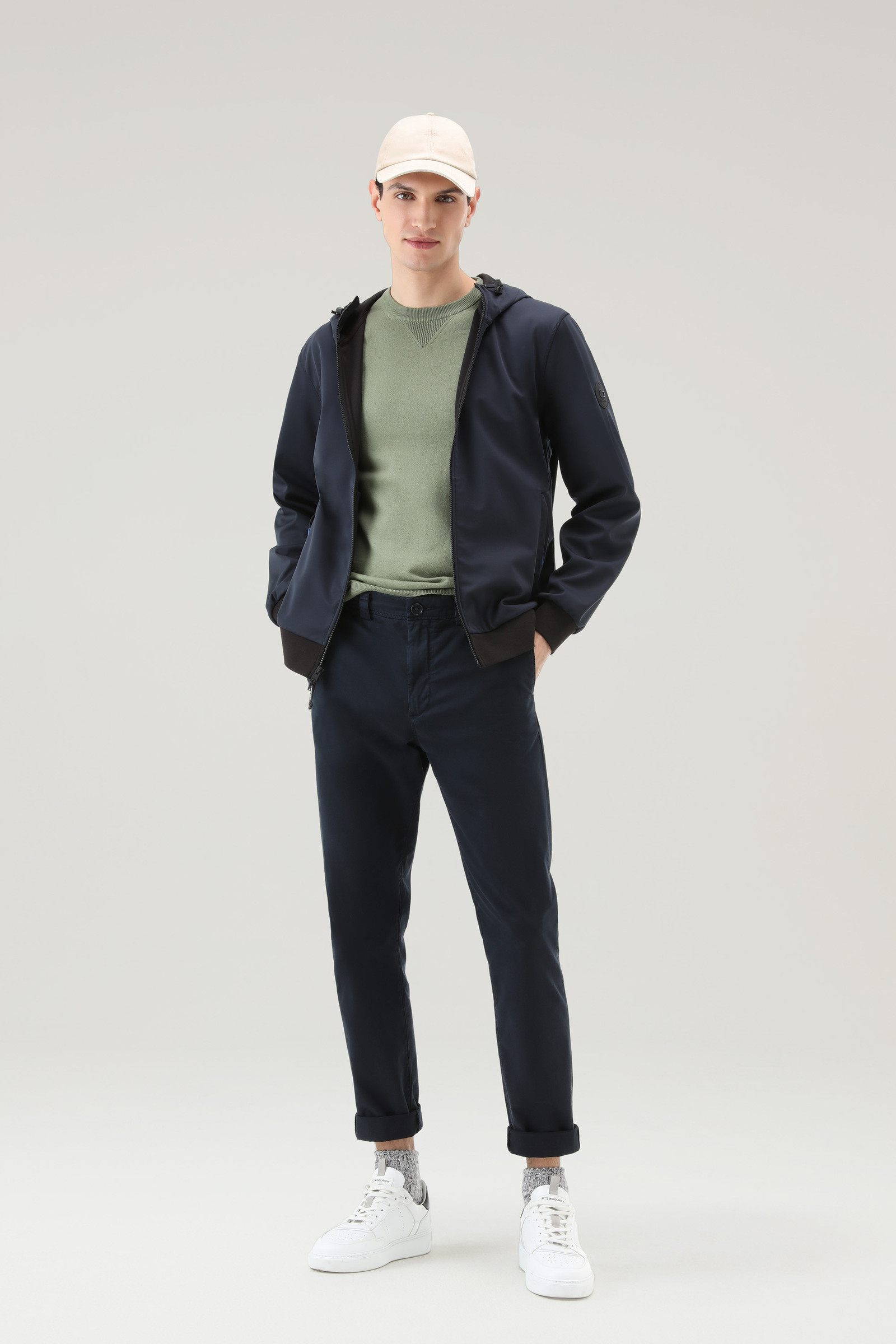 Softshell-Kapuzenpullover mit durchgehendem Reißverschluss blau photo 2 | Woolrich
