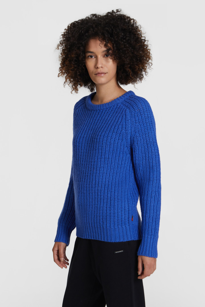 Winter wollen trui met ronde hals
