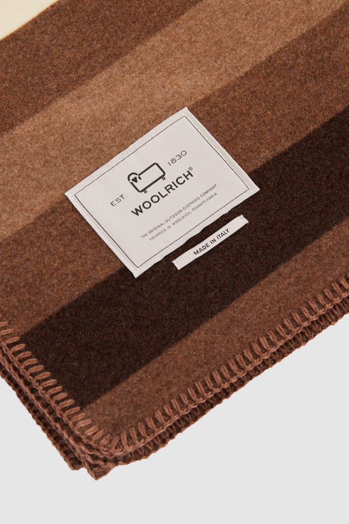 Striped Wool Blend Blanket Brown photo 3 | Woolrich