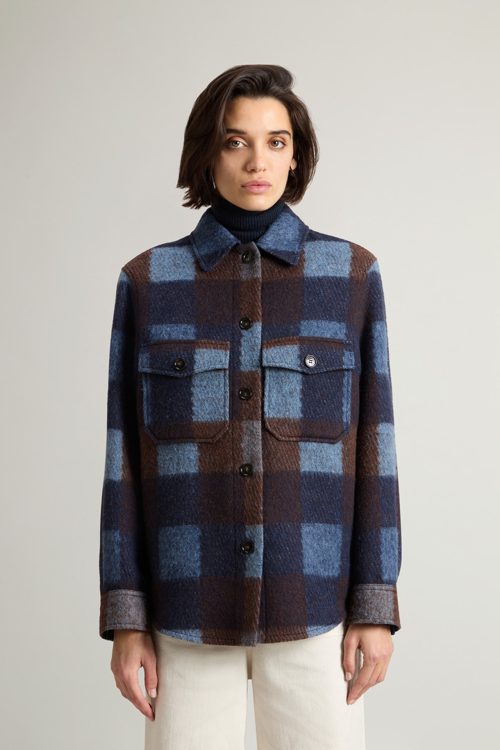 Overshirt in Wool Blend Blue photo 1 | Woolrich