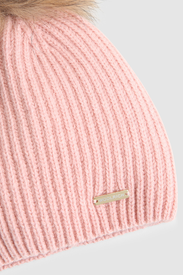 Girl's SerenityBeanie in mixed cashmere and pompom