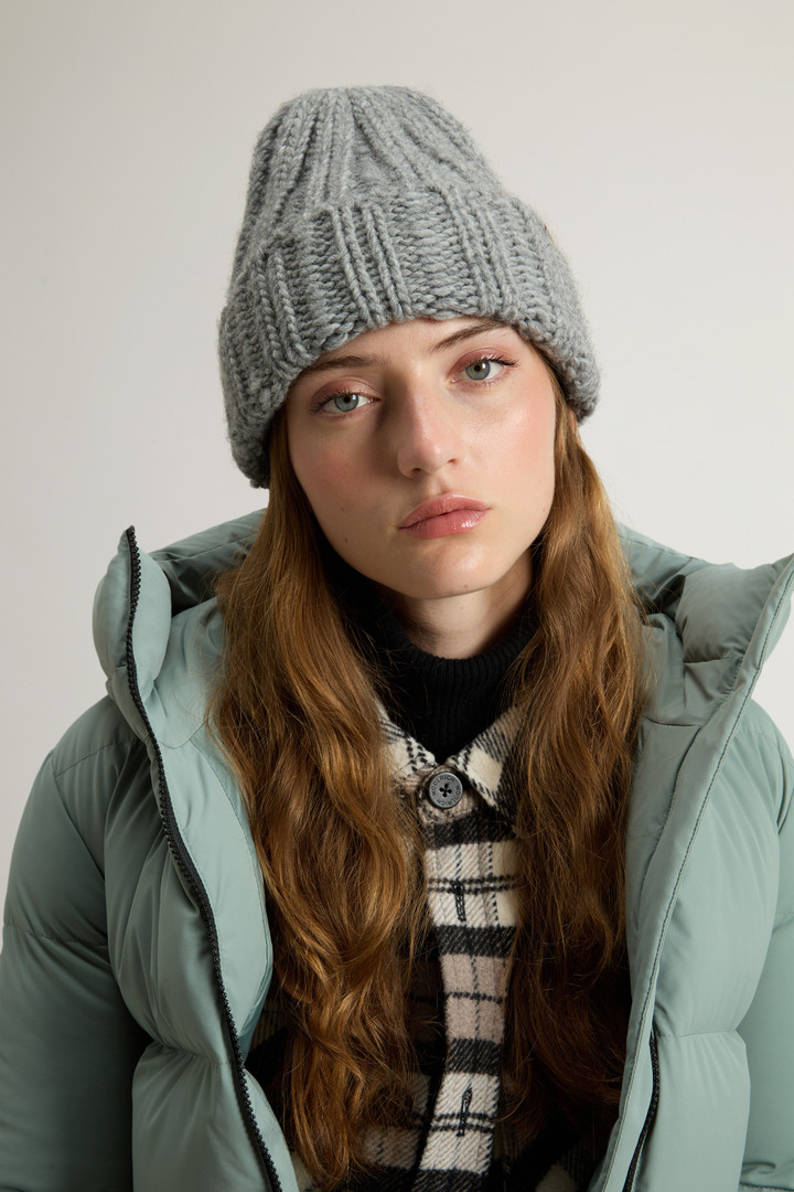 Beanie in Rippoptik aus Alpaka-Wollmischung Grau photo 4 | Woolrich