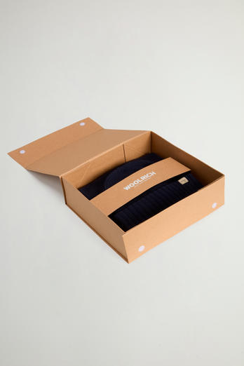 Gift Set with Wool-Blend Beanie and Scarf Blue | Woolrich