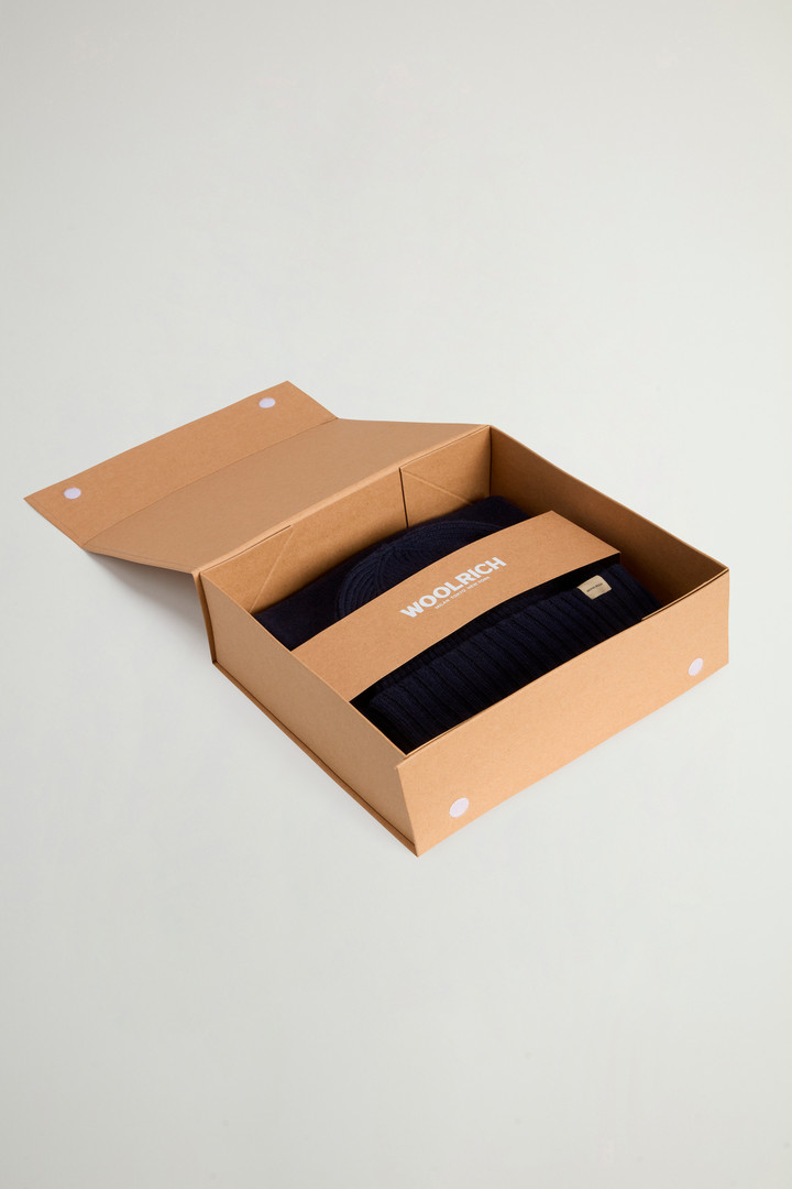 Gift Set with Wool-Blend Beanie and Scarf Blue photo 3 | Woolrich