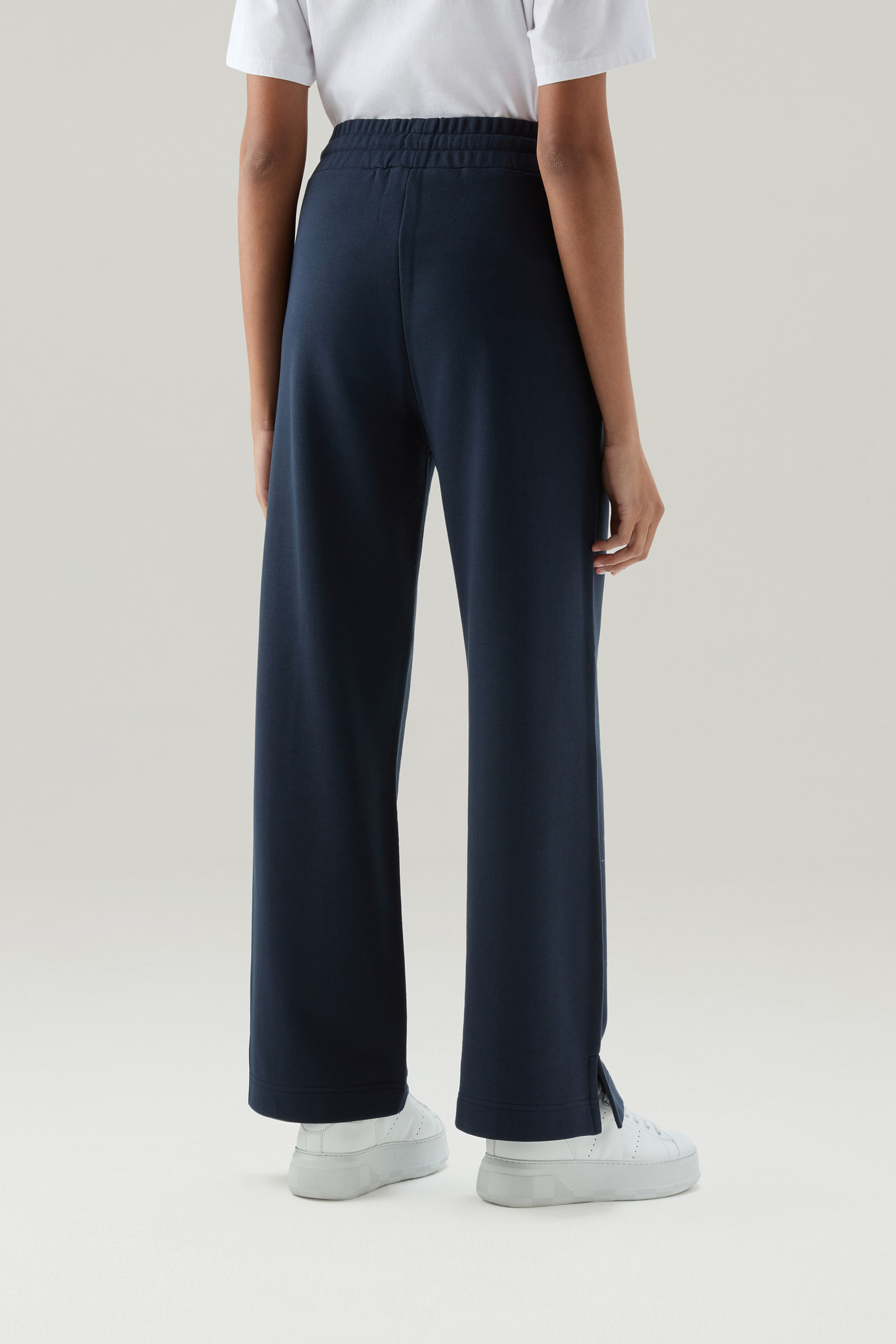 Wide Leg Sweatpants in Pure Cotton Blue photo 3 | Woolrich