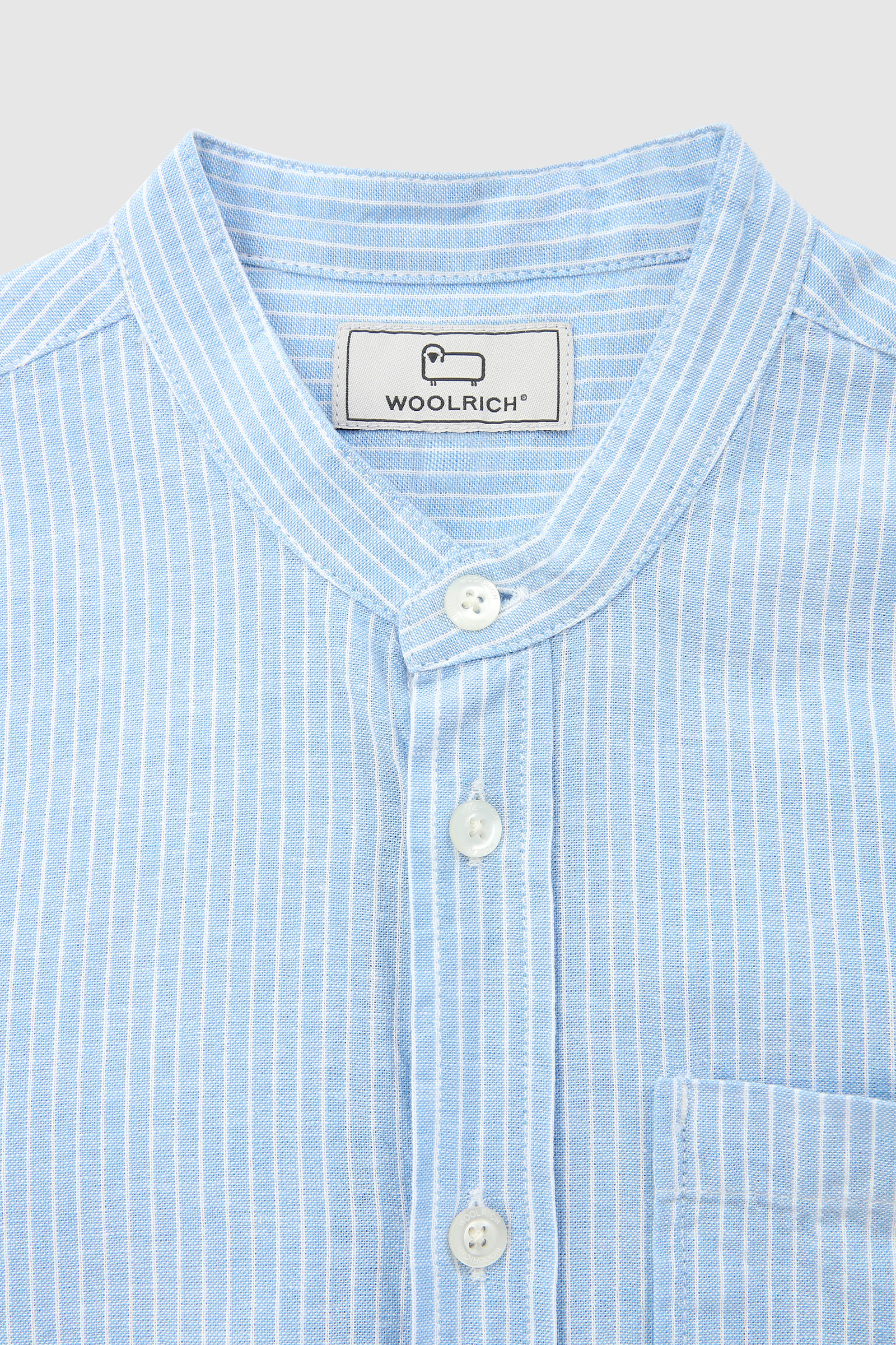Boy's Linen Blend Shirt Blue photo 3 | Woolrich