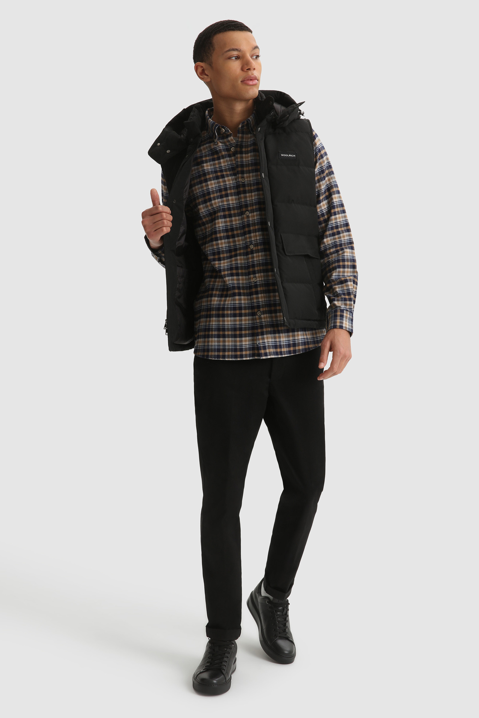 Traditional Cotton Flannel Shirt Brown photo 2 | Woolrich