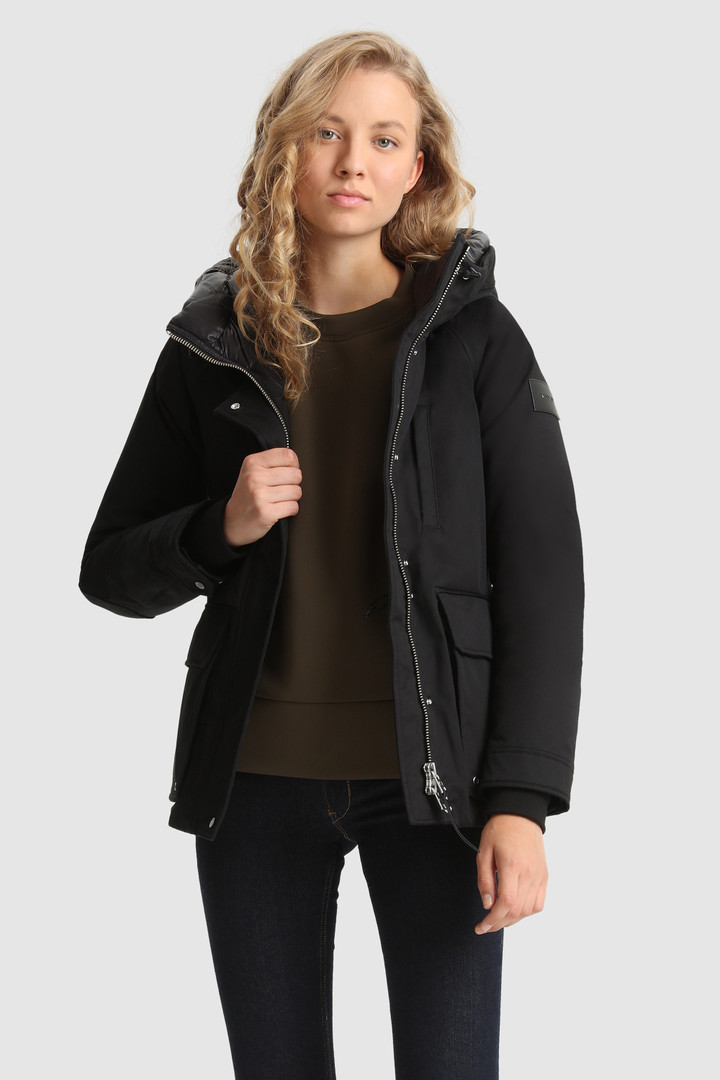 Sweatshirt aus Stretch mit seitlicher Öffnung