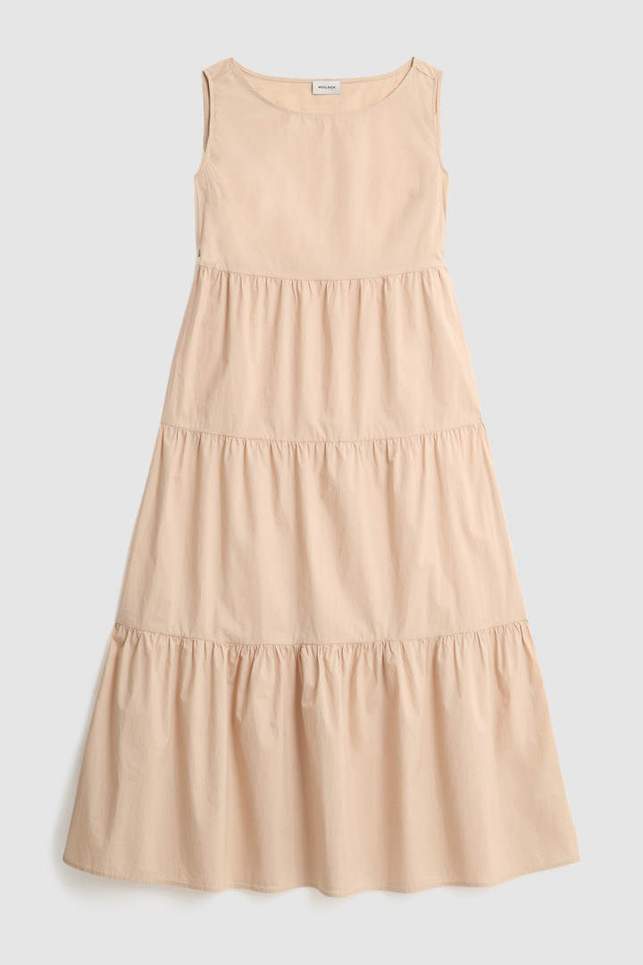 Ärmelloses langes Popelinekleid