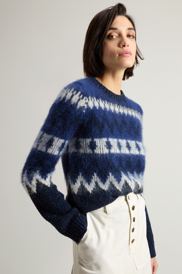 Fair Isle Sweater in Wool Blend Blue photo 4 | Woolrich