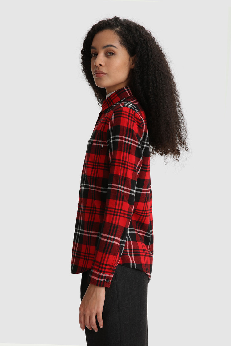 Cotton flannel Shirt with check pattern
