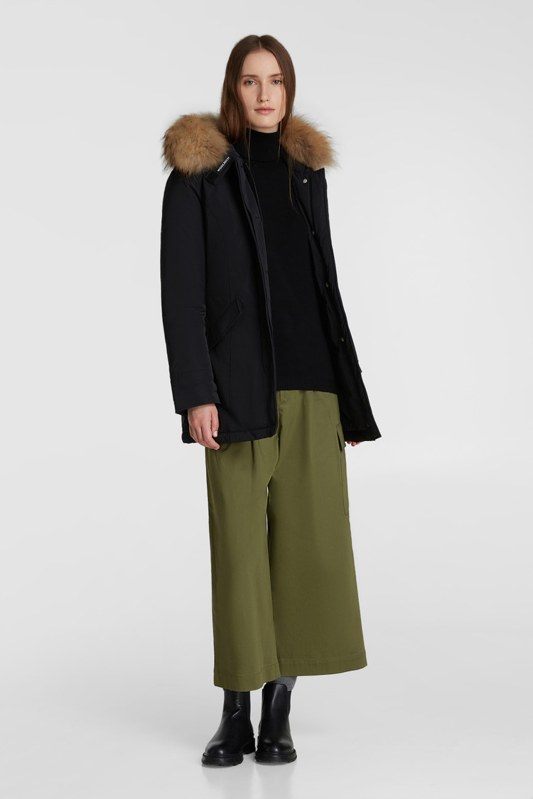 Rollkragenpullover aus Wollstretch