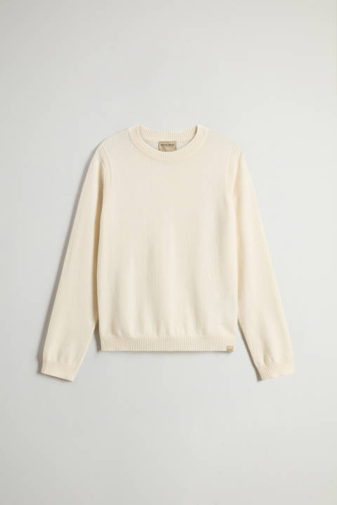 Pure Cashmere Sweater with Boat Neck White photo 2 | Woolrich
