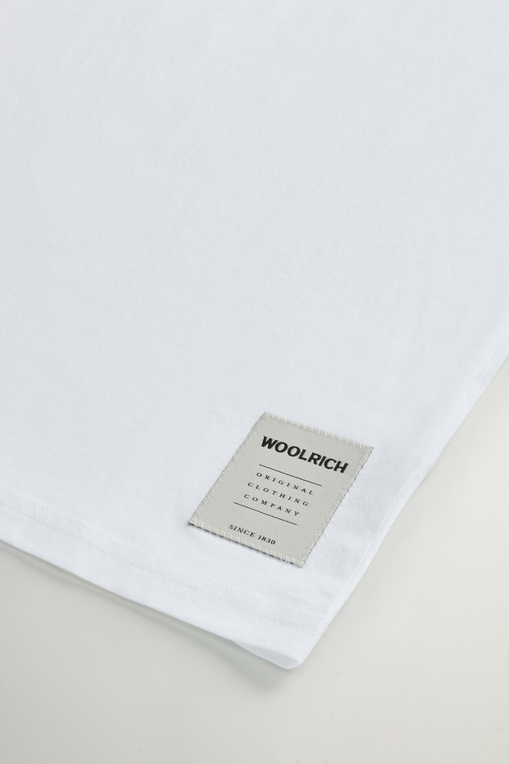 Pure Cotton T-Shirt with Graphic Print White photo 7 | Woolrich