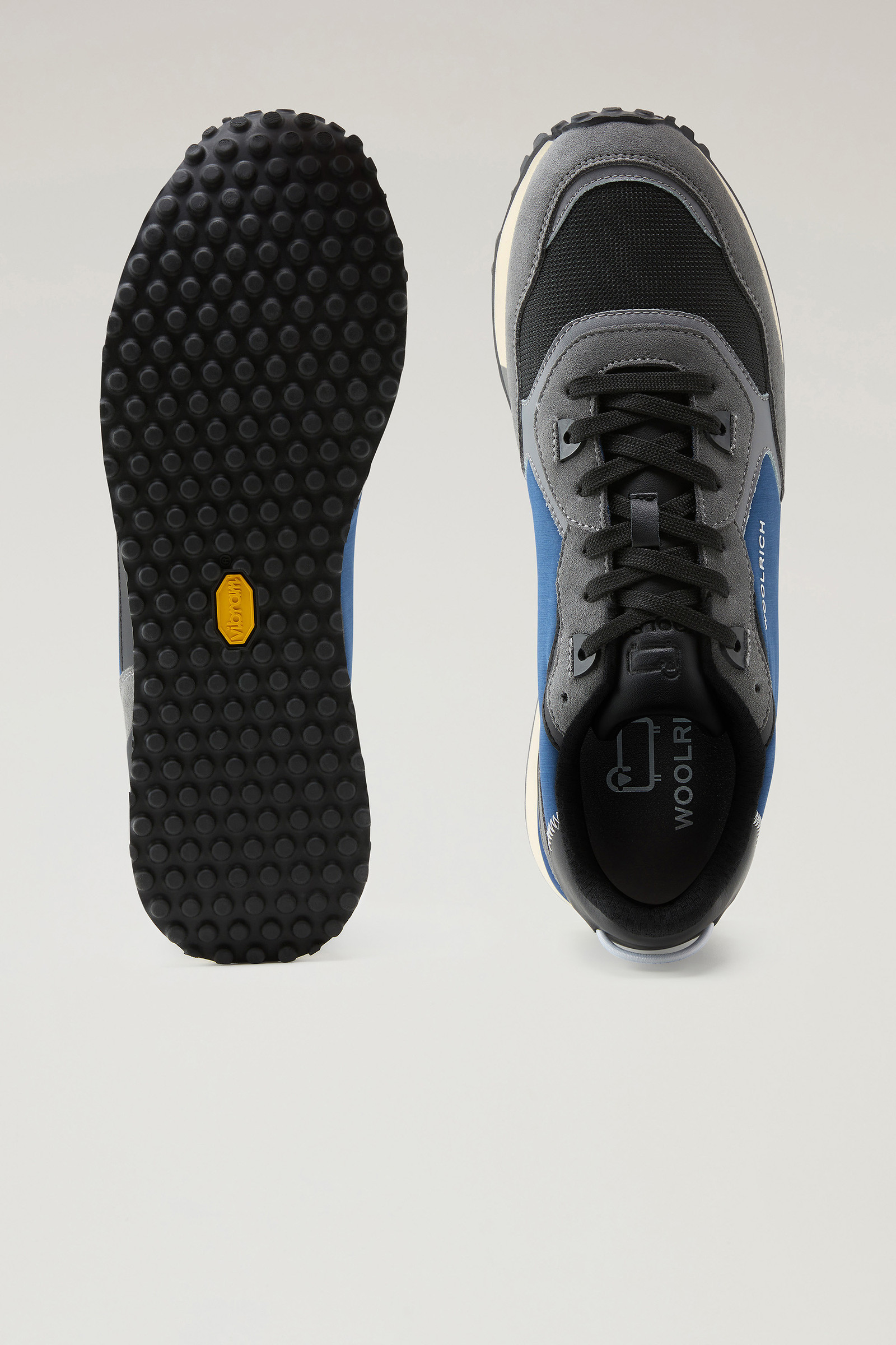 Retro Sneakers in pelle con dettagli in nylon grigio photo 4 | Woolrich