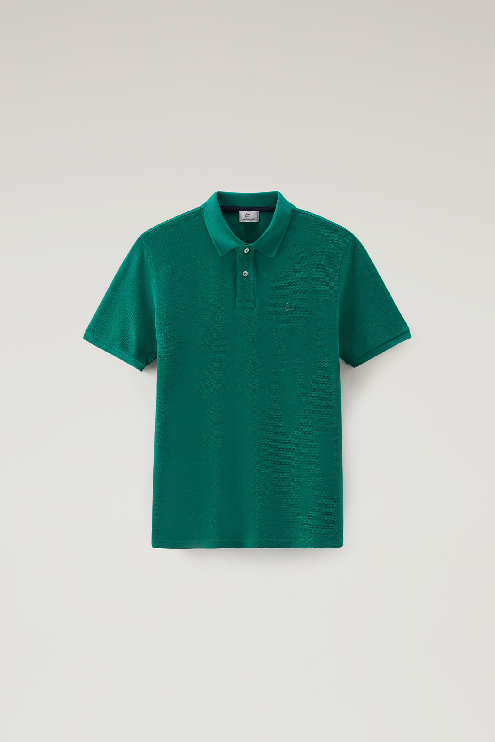 Poloshirt aus reinem Baumwollpikee grün photo 5 | Woolrich