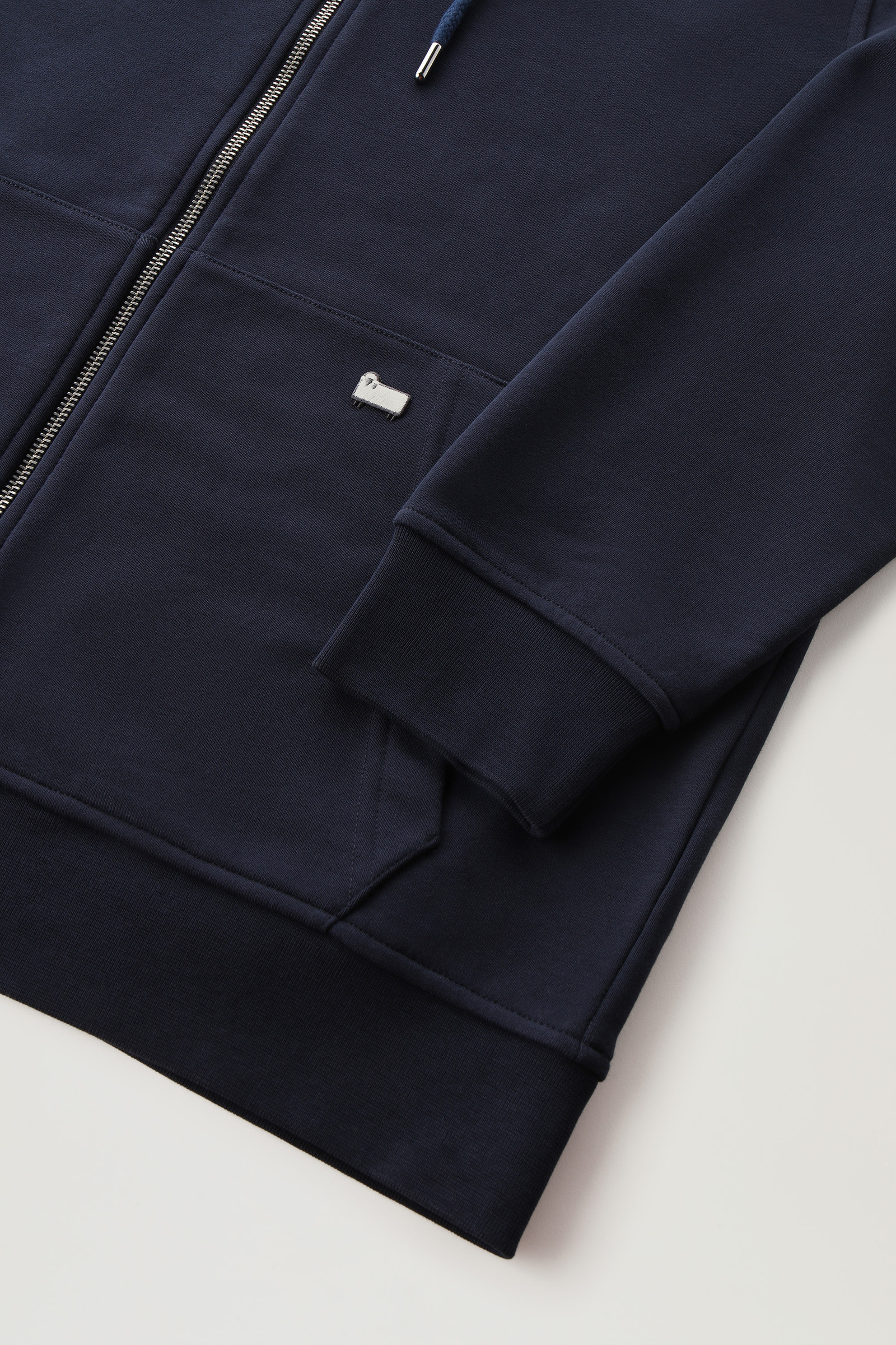 Lichte klassieke capuchontrui met volledige rits blauw photo 8 | Woolrich