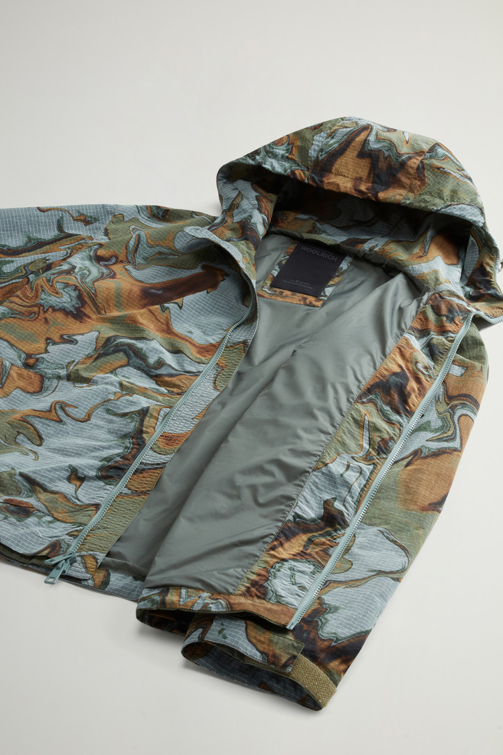 Jacke aus Ripstop-Nylon Olmetex in Batikoptik by Todd Snyder Grün photo 8 | Woolrich