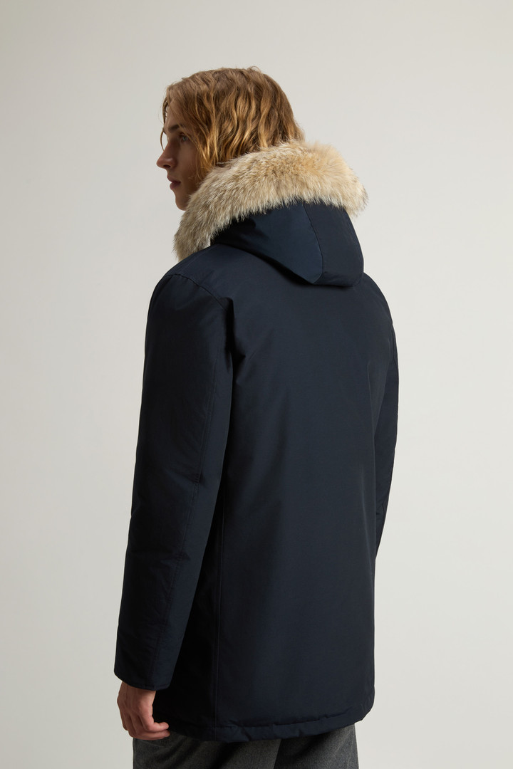 Arctic Parka in Ramar Cloth with Detachable Fur Trim Blue photo 3 | Woolrich