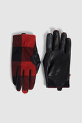 Gloves with Buffalo Check motif