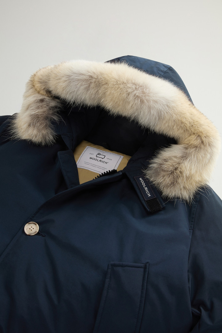 Arctic Parka in Ramar Cloth with Detachable Fur Trim Blue photo 7 | Woolrich