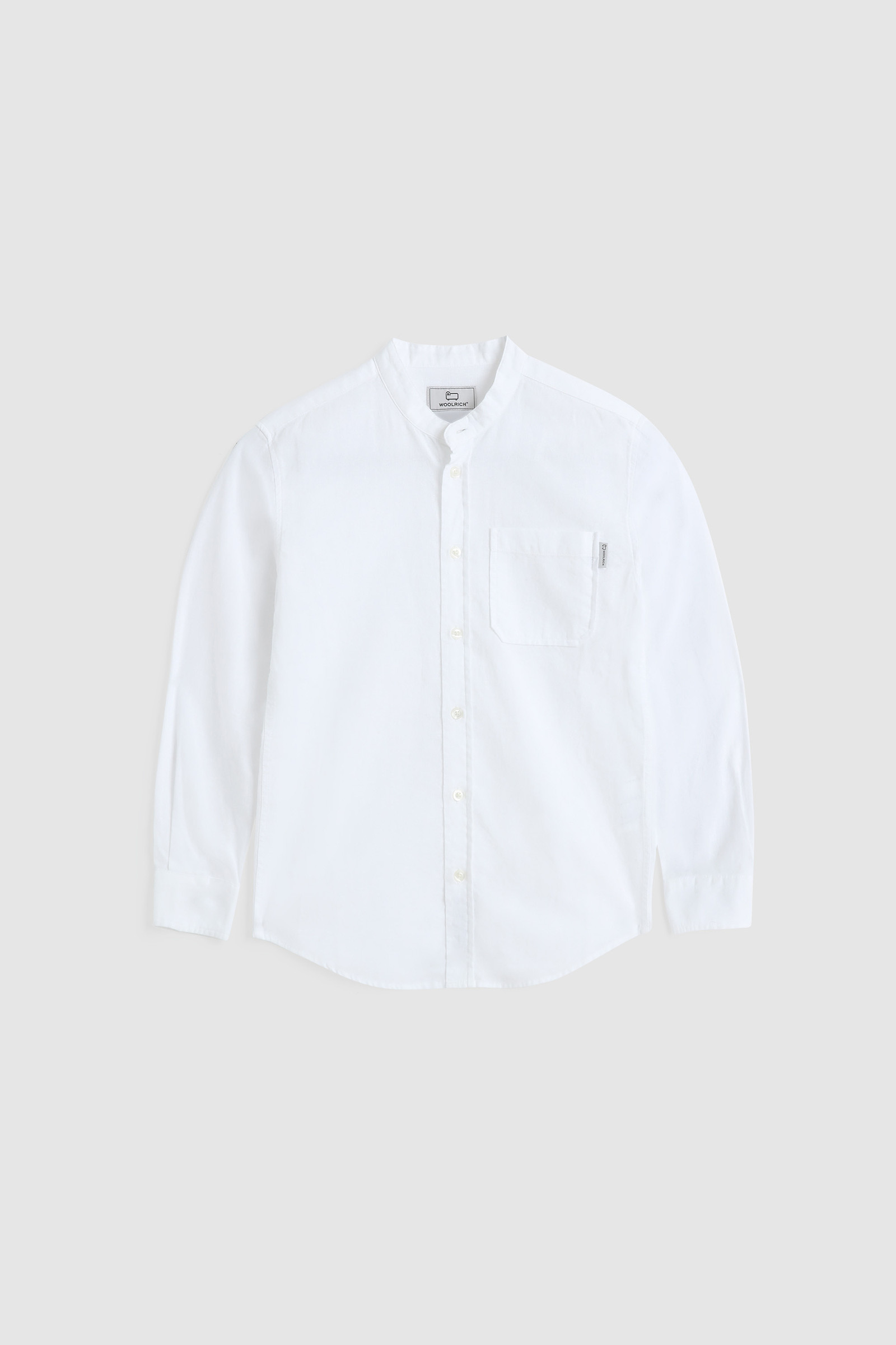 Camisa de mezcla de lino de niño blanco | Woolrich