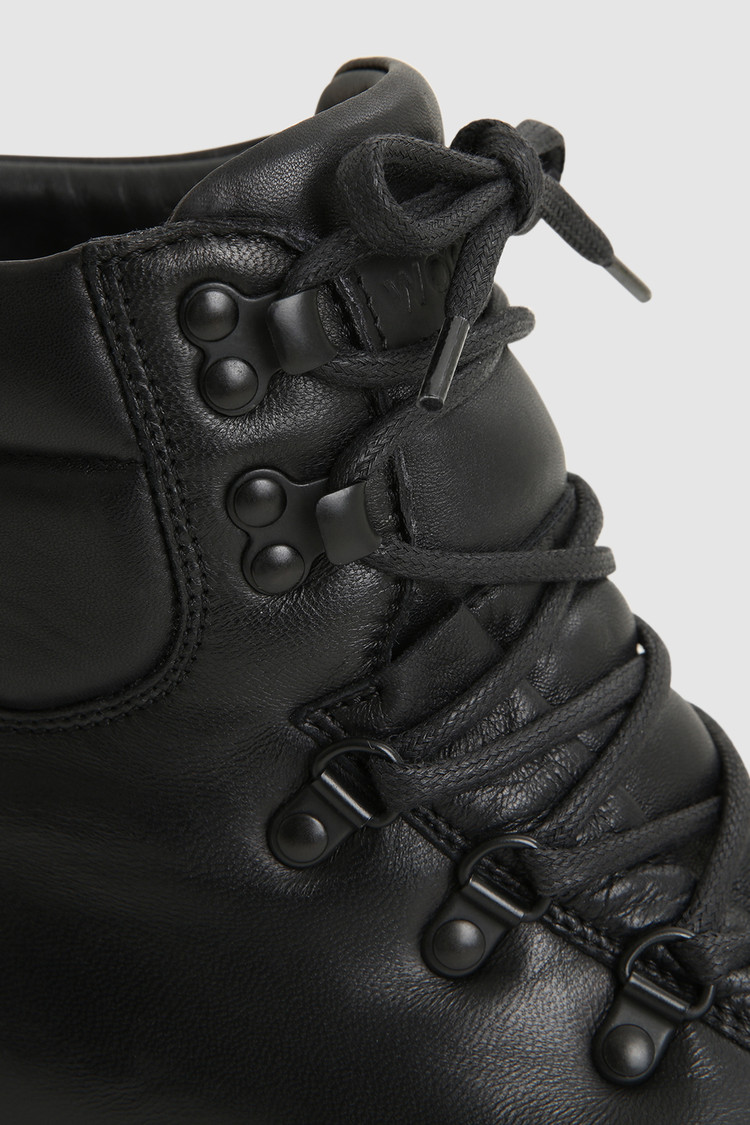 Hiker Stiefel aus gepolstertem Nappaleder