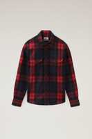 Woolrich Mens Large Black Flannel Buffalo Plaid Herringbone 2024 Shacket Shirt Jacket