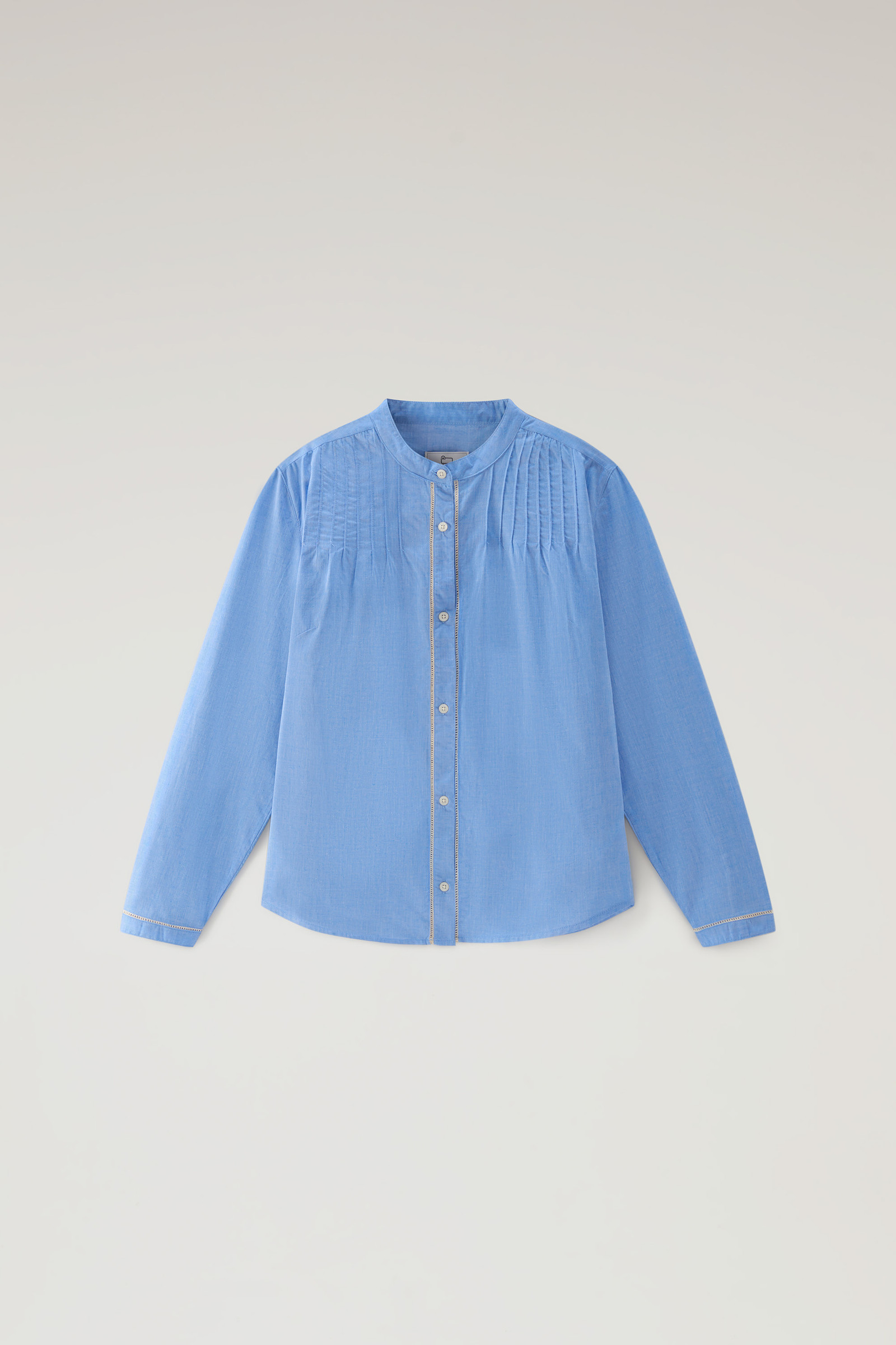 Camicetta Pintuck in chambray di puro cotone blu photo 5 | Woolrich