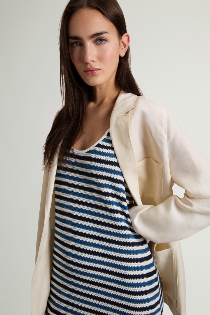 LYOCELL LINEN BLAZER White photo 4 | Woolrich