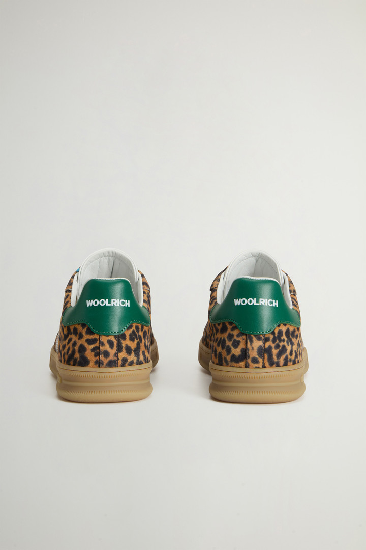 Doubleu Tennis Sneakers in Leopard-Print Suede Multicolor photo 3 | Woolrich